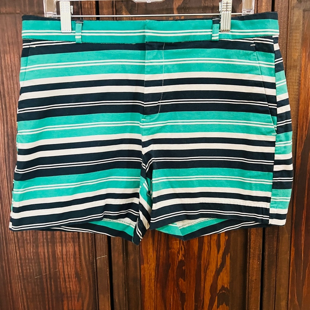 Banana Republic Striped woman’s Shorts - Green blue 10‎